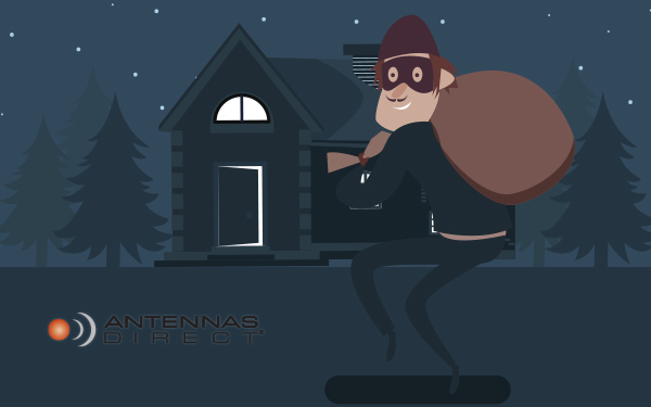 Results image of burglar with sack at night